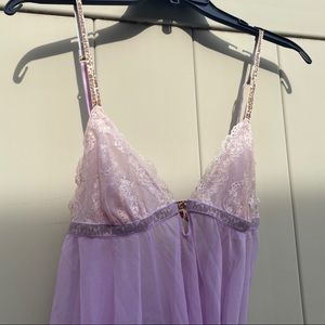 Victoria’s Secret lavender sheer lingerie tank top